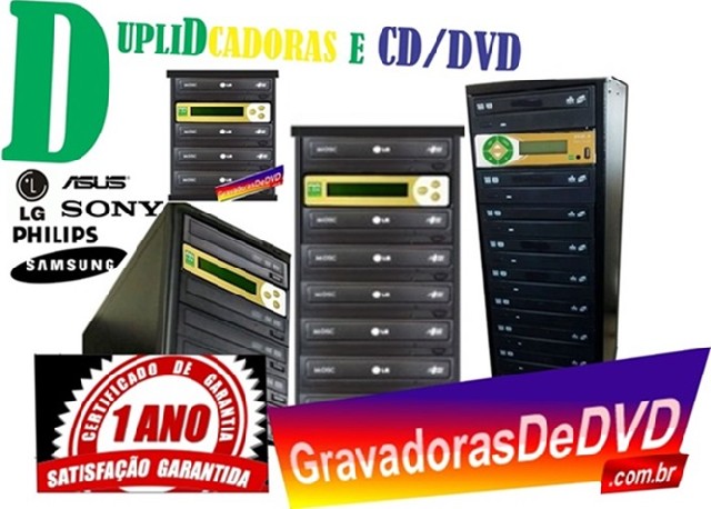 Foto 1 - Duplicadora de dvd com 2 gravadores lg sata
