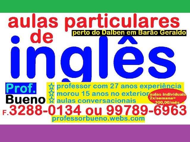 Aulas de inglês em Barão Geraldo